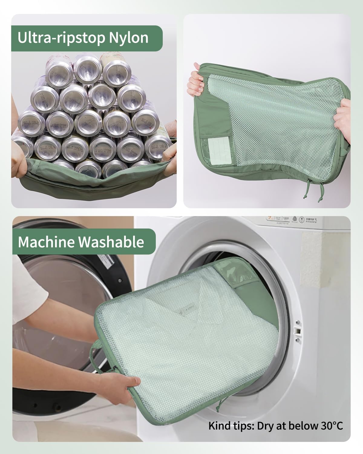 ECOHUB 4 Set /6 Set Packing Cubes for Travel Durable Suitcase Organizer Bags Set with Personalized Tag Various Sizes Travel Essentials Traveling Accessories for Luggage Machine Washable