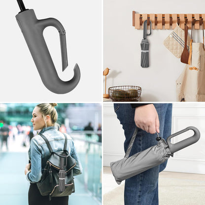 TradMall Travel Umbrella, 280T Fabric Windproof Automatic Portable Compact Folding Umbrellas for Rain with Reflective Stripe for Women and Men