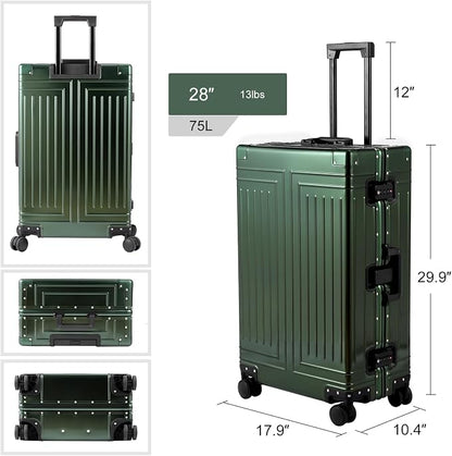All Aluminum Magnesium Carry On Luggage，Cut from Whole Aluminum Sheet，22x14x9 - Image 6