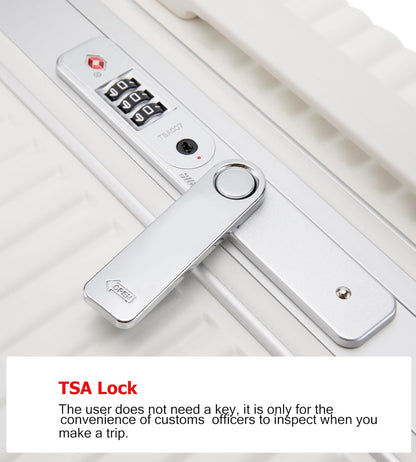 feilario Aluminum Frame Hardside PC Carry on Luggage - Wide Handle Double Spinner Wheels Suitcase Built-In TSA lock & Cup Holder - 20in/24in