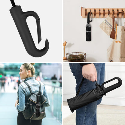 TradMall Travel Umbrella, 280T Fabric Windproof Automatic Portable Compact Folding Umbrellas for Rain with Reflective Stripe for Women and Men