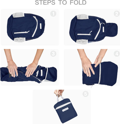 35L Foldable Waterproof Backpack For Outdoor Sports Travel Inside Wet Clothes Compartment Packable For Multiple