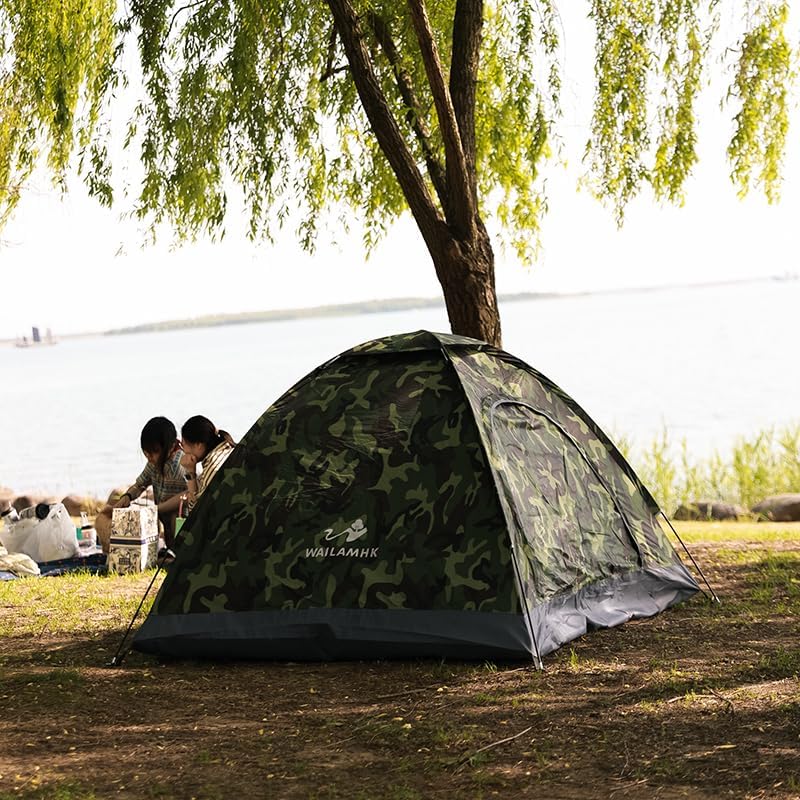 2 Person Camping Tent Lightweight Waterproof Backpacking Dome Tent, Easy Setup & Portable Shelter