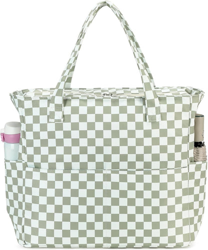 Waterproof Beach Tote Pool Bags for Women Ladies Extra Large Gym Tote Carry On Bag With Wet Compartment for Weekender Travel