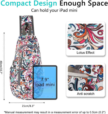 TITECOUGO Small Sling Bag, Lightweight Crossbody Backpack for Men Women, Shoulder Bag for Sports and Outdoor