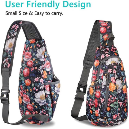 TITECOUGO Small Sling Bag, Lightweight Crossbody Backpack for Men Women, Shoulder Bag for Sports and Outdoor