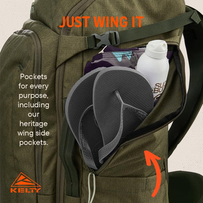 Kelty | Redwing Traveler Backpacks, Travel Pack for Adventure Travel | Burnt Olive & Black