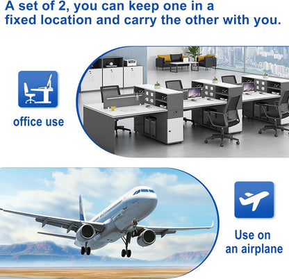 Airplane Footrest Hammock, Foot Hammock for Plane Travel, Portable Height Adjustable Travel Footrest Hammock Accessories, Lightweight Foot Hammock Suitable for Offices, Airplanes 2 pcs