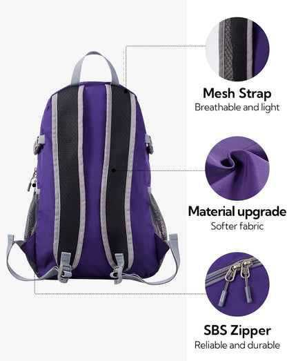 WATERFLY Small Lightweight Packable Backpack: 20l Ultra Light Foldable Travel Hiking Camping Daypack Day Pack for Man Woman