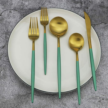Gugrida 20-Piece 18/10 Stainless Steel Flatware Silverware, Luxury Dinnerware - Image 3
