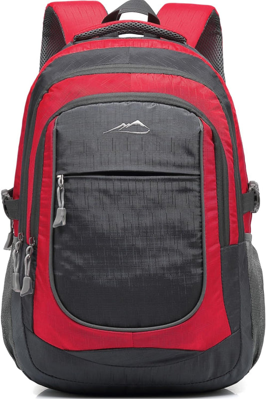 ProEtrade Extra Large Backpack Bookbag for College Travel Laptop Business Hiking Backpack Fit Laptop Up to 17 Inch Sturdy Multi Compartment Gifts for Men Women Night Light Reflective (Light Red)