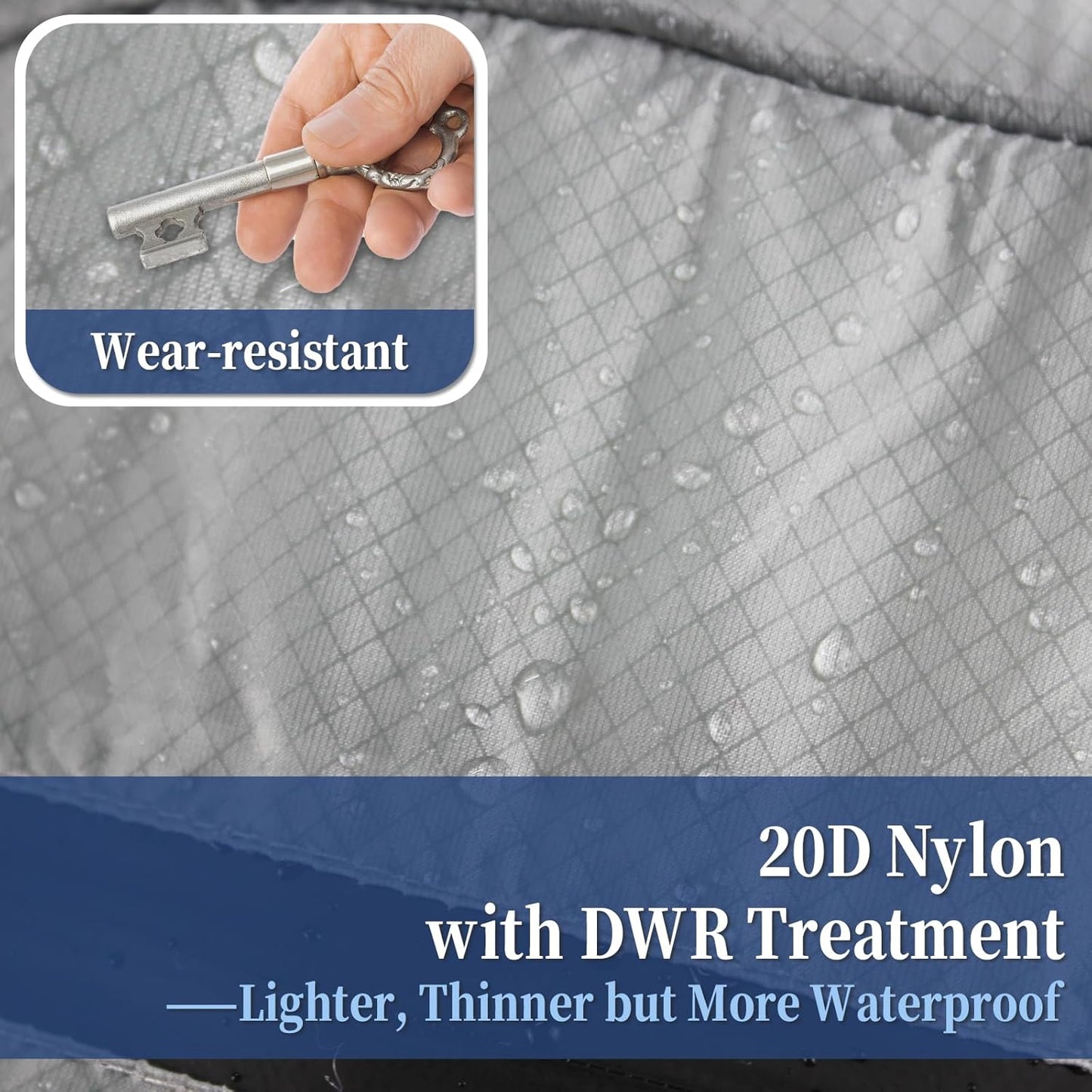 Hiking Daypack - Lightweight & Water-Resistant Portable Backpack for Travel, Camping, Outdoor Adventures(20L, grey)