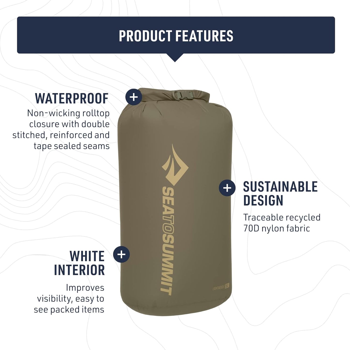 Sea to Summit Lightweight Dry Bag, Multi-Purpose Dry Storage