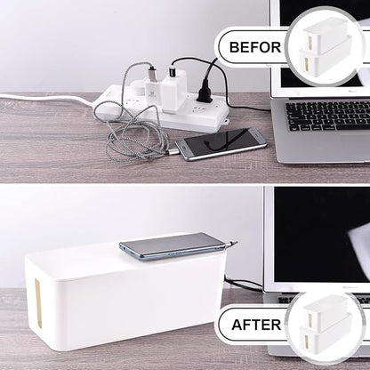 Cable Management Box, 2 Pack Large & Medium Cable Organizer Box - Image 6