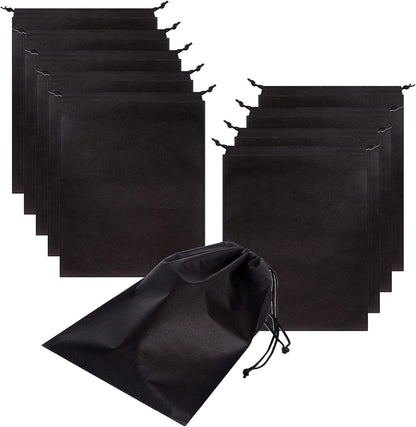 Set of 10 Jumbo Shoe Bags for Travel Non-Woven with Rope for Men and Women Large Shoes Pouch Storage Packing Organizers
