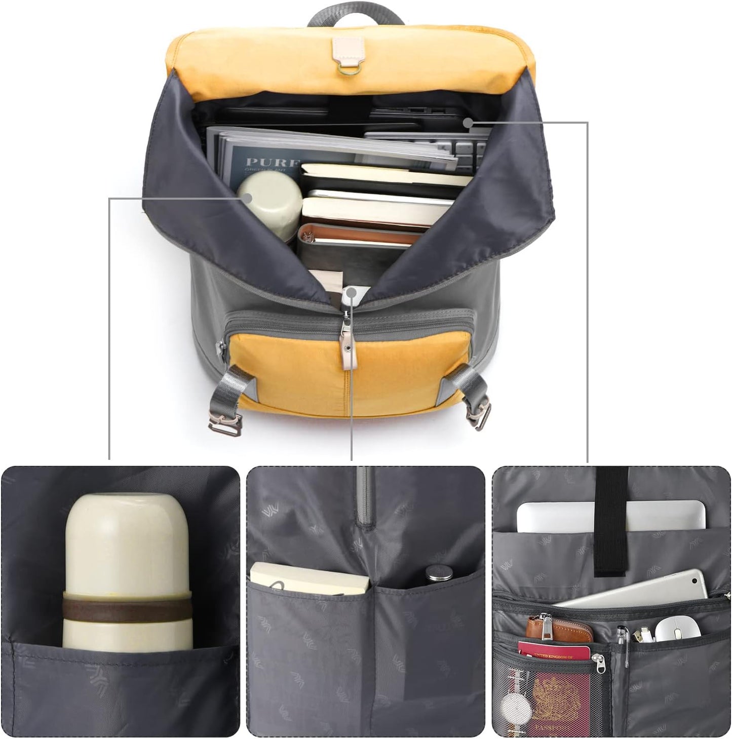 17" Laptop Backpack for Girls & Boys Teens, College Bookbag High School Backpack with USB Charging Port for Women & Men