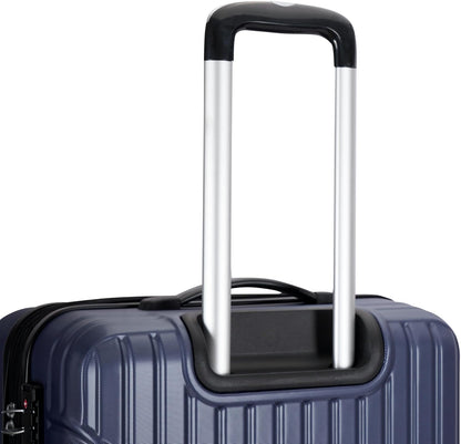 GinzaTravel Luggage Sets 3-Piece Expandable Suitcases with Wheels PC+ABS Durable Hardside Luggage sets TSA lock (Ocean blue, 3-Piece Set(20"/25"/29"))