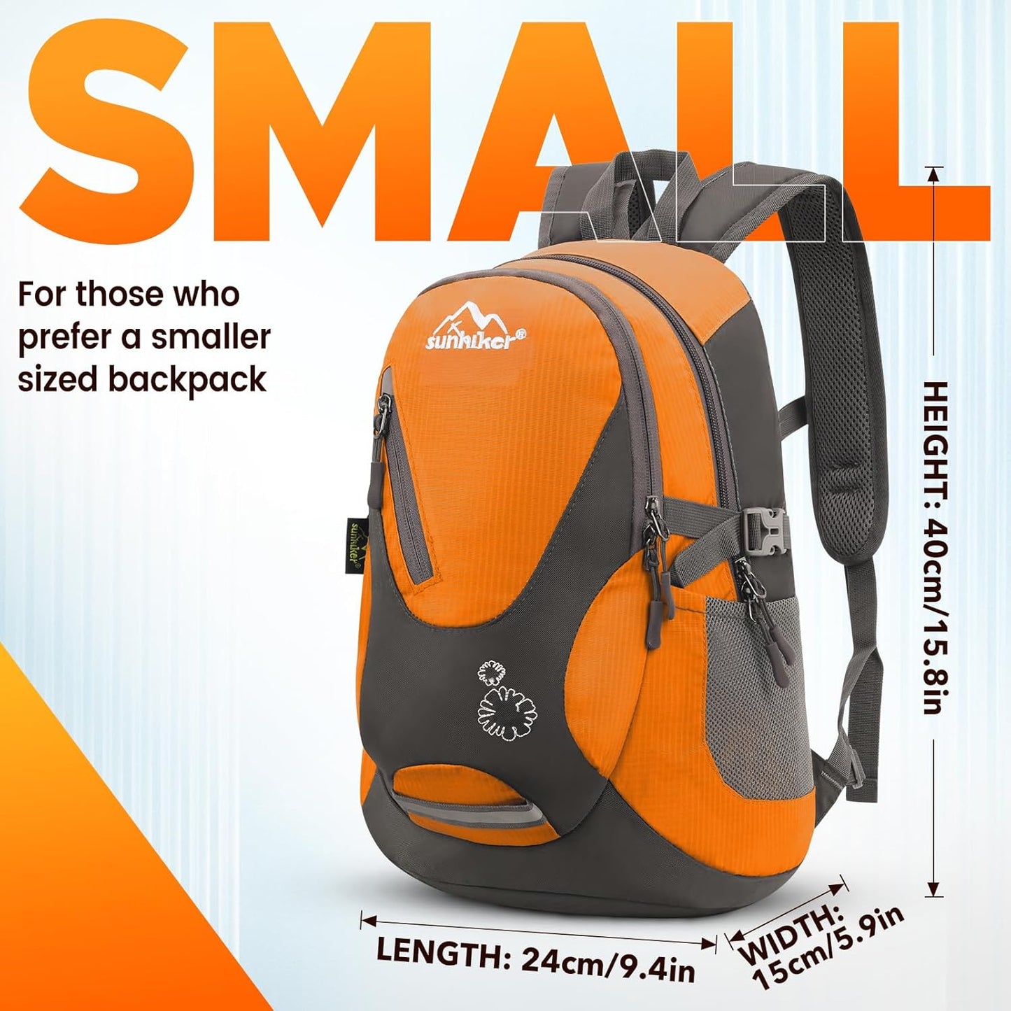 sunhiker Small Cycling Hiking Backpack Water Resistant Travel Backpack Lightweight Daypack M0714 （20-25L）