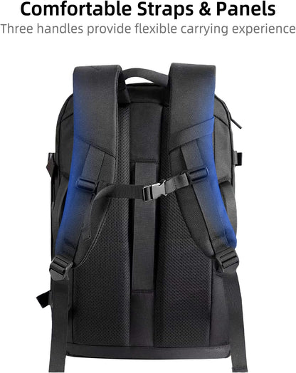 GHERSON Travel Laptop Backpack, TSA Friendly Flight Approved Carry-on Luggage,Water-resistant Lightweight Business Rucksack，Durable Large Weekender Bag Daypack Fits 17.3 Inch Laptop