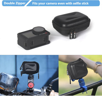 JSVER Mini Carrying Case for GoPro Hero 13/12/11/10/9/8/7/6/5/4/3, DJI Osmo Action, AKASO EK7000 / EK7000 Pro / V50 Pro/Brave 4, Campark ACT74 / ACT76, Dragon Touch Vision 3, YI Lite / 4K+
