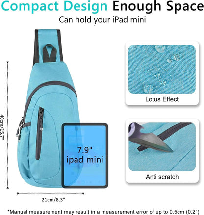 TITECOUGO Small Sling Bag, Lightweight Crossbody Backpack for Men Women, Shoulder Bag for Sports and Outdoor