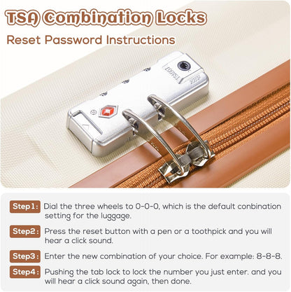 imiomo Luggage Sets 3 Piece,Expandable Hardside Suitcase Set with Spinner Wheels,Lightweight Travel Luggage set with TSA Lock（20/24/28,White）