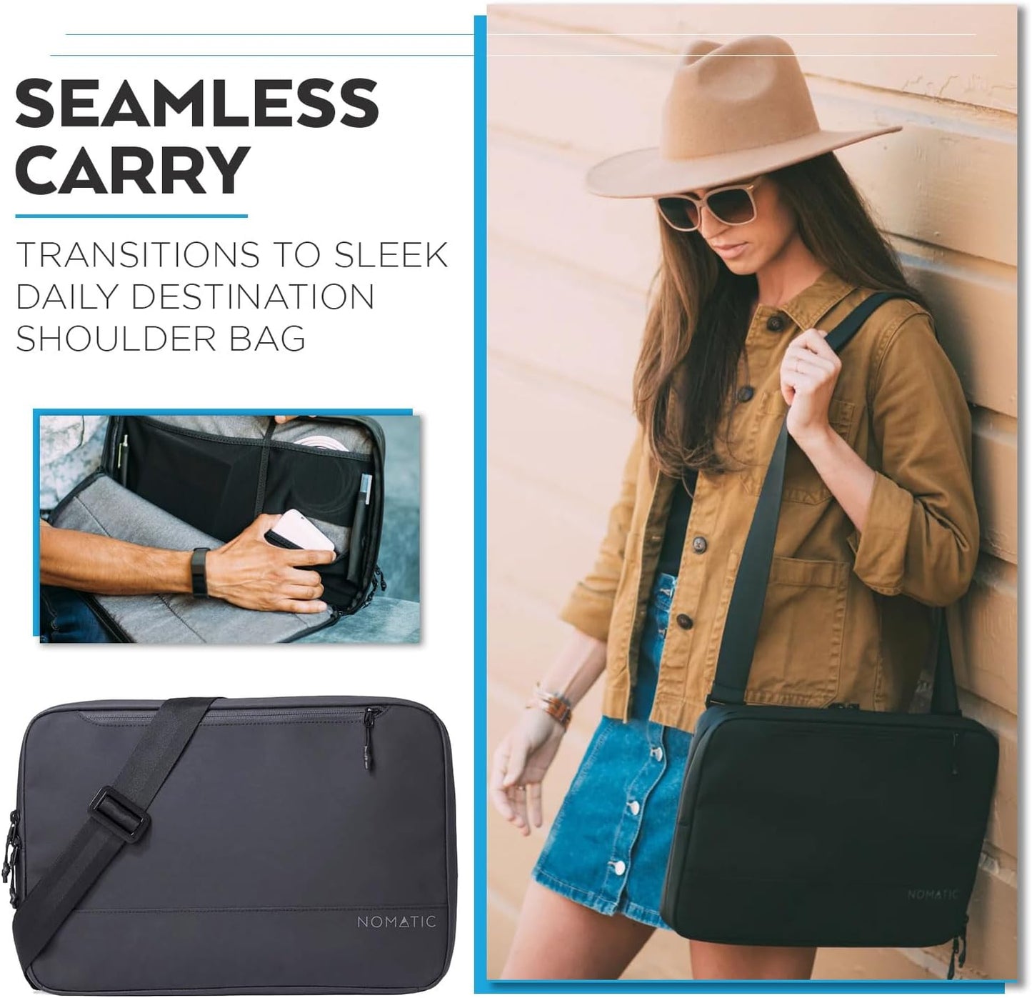 NOMATIC Tech Case: Laptop Protective Case for MacBook Air, iPad Pro, Chromebook Notebook Computer and Chargers, Water Resistance Laptop Computer Bag