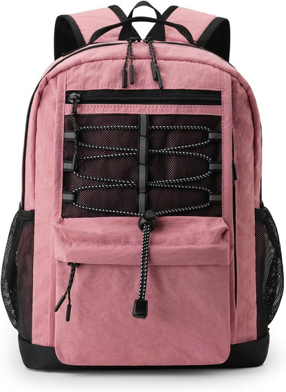 10L Small Size Casual Backpack for Kids Girls Boys Ages 3-9, Mini Waterproof Outdoor Sport Travel Hiking Camping Daypack (Light Pink)