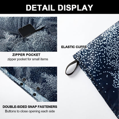 Rain Poncho Jacket Coat Hooded Zipper Style for Women/Men/Adult with Pocket
