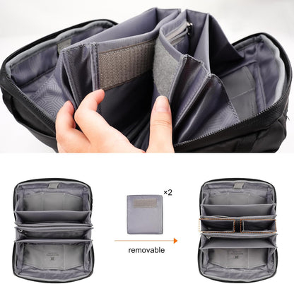 Besnfoto Tech Pouch Electronic Organizer Accessory Bag Waterproof Travel Portable Carrying Case for Cables, Camera Batteries, Photography card, MaceBook Charger