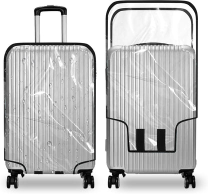 Clear PVC Luggage Cover, Waterproof Dustproof Anti-Scratch Suitcase Protector, Fits Wheeled Suitcases 18" 22" 24" 26" 28" 30" - Thicken Baggage Cover Case（20"）