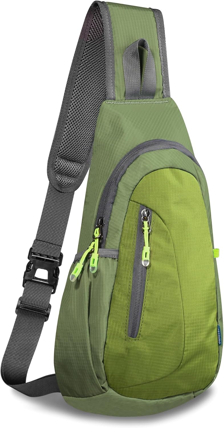TITECOUGO Small Sling Bag, Lightweight Crossbody Backpack for Men Women, Shoulder Bag for Sports and Outdoor