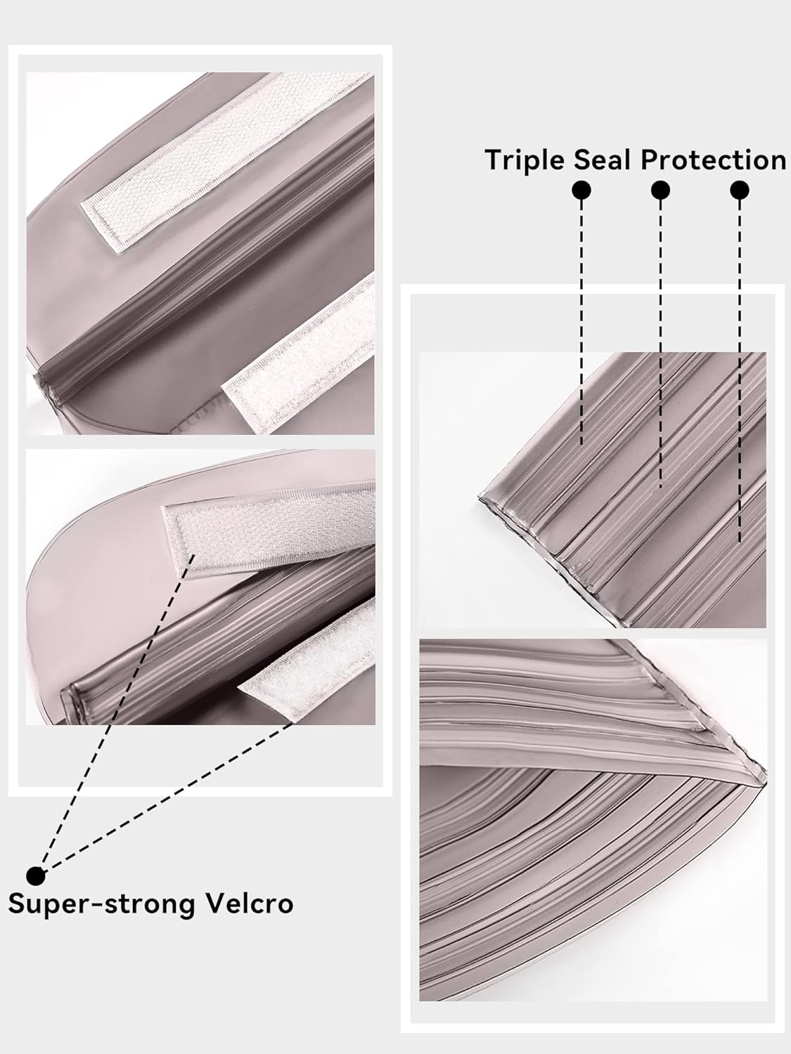 HEETA Waterproof Fanny Pack, Waterproof Pouch Dry Bag 2/3/4 Pack for Phone Passport Purse, Adjustable Waist Strap for Swimming Kayaking Boating Paddle Board Accessories Cruise Beach Camping Essentials