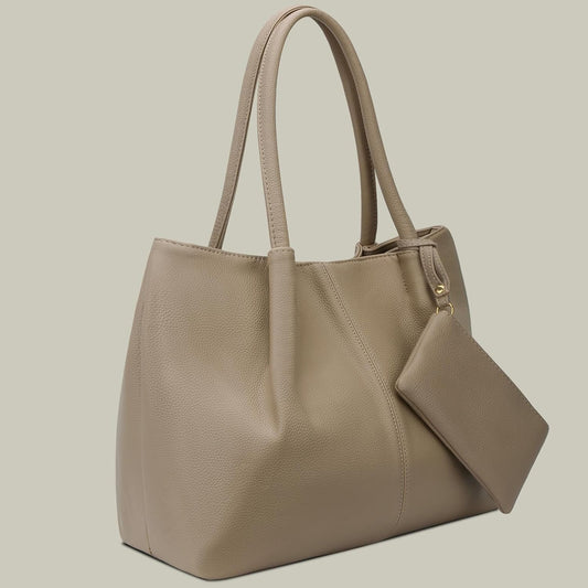 KKXIU Tote Bag for Women Vegan Leather Shoulder Purse Large Capacity Travel Bag