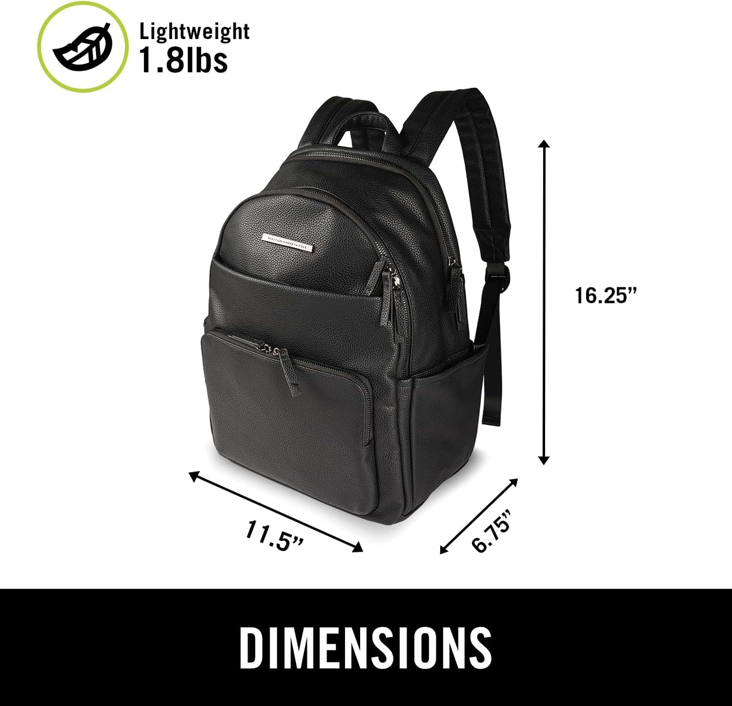 Kenneth Cole REACTION Marley Backpack, Black, 15" Laptop