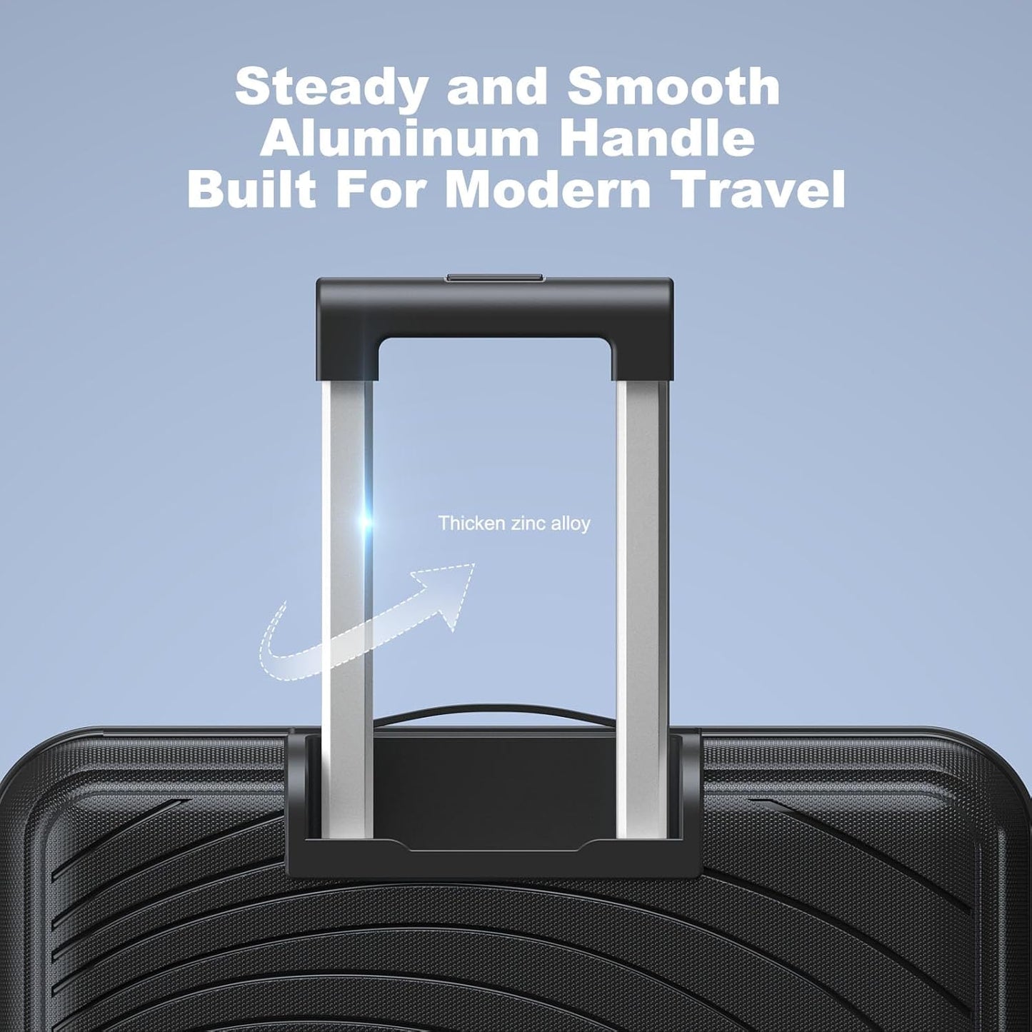 Nazhura Luggage Set, 3-Piece Hardside Suitcase Set, 20-inch Carry On, 24-inch, 28-inch Luggage