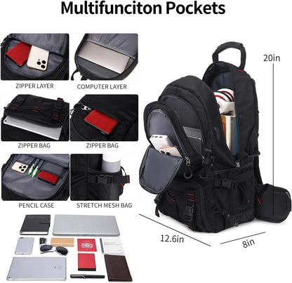 Nerlion 40L Hiking Backpack Travel Backpack for Men Women Camping Waterproof Outdoor Hiking Daypack Lightweight Backpack (Black)