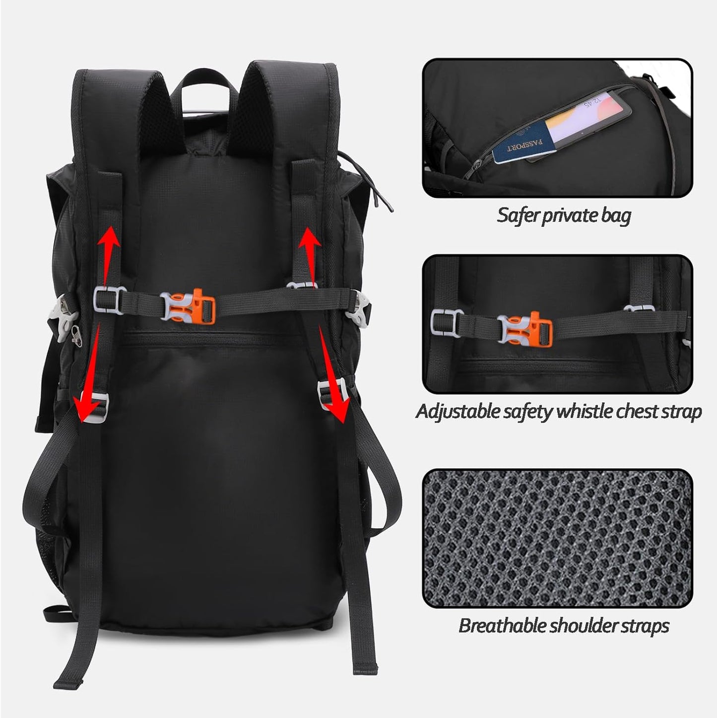 Seektop 20L Ultra Lightweight Waterproof Hiking Backpack Small Outdoor Foldable Day Pack for Women Men