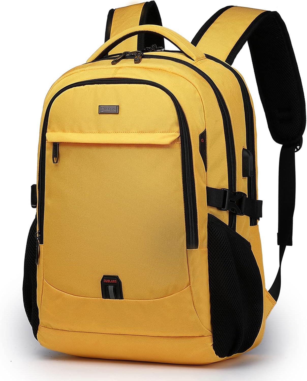 DUSLANG 17 Inch Laptop Backpack for Travel Water Resistant College Backpack for Women Laptop Bag with USB Charging Port Work Backpack,Yellow