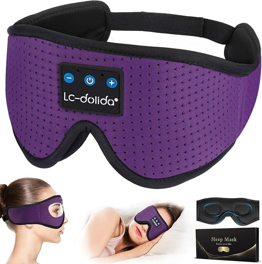 LC-dolida Sleep Headphones, Sleep Mask Bluetooth Wireless Music Eye Mask by LC-dolida
