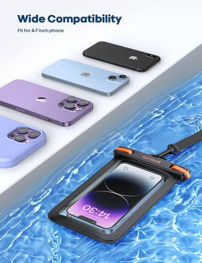 Lamicall 2 Pack Cell Phone Bag, for Mother Mom, Birthday Gift for Father Teens Girls Boys Phone Pouch, Black