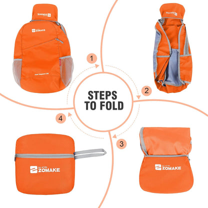 ZOMAKE Lightweight Packable Backpack 20L, Foldable Backpacks Small Daypack for Hiking Water Resistant Day Bag for Travel
