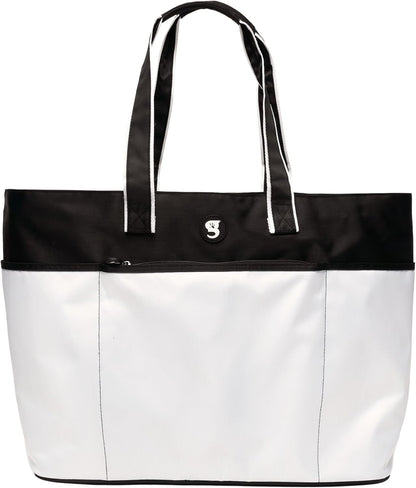 geckobrands Oversized Beach Tote – Large and Stylish Beach Bag with 4 Exterior Pockets and Zippered Internal Compartment