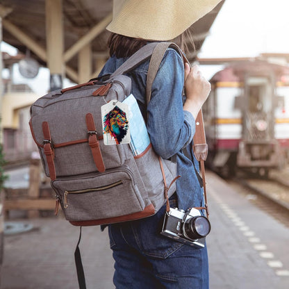 Colorful Lion in Pop Luggage Tags for Suitcases,Leather Bag Tags for Backpacks Handbag Instrument with Name ID Label Travel Essentials Baggage Tags 2 Pack