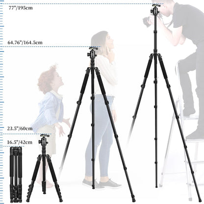 VICTIV 78" Tripod for Camera, Tall DSLR Tripod & Monopods, Professional Heavy Duty Tripod for Spotting Scopes, Binocular, Aluminum Camera Tripods Stand, Compatible with Canon Nikon Sony