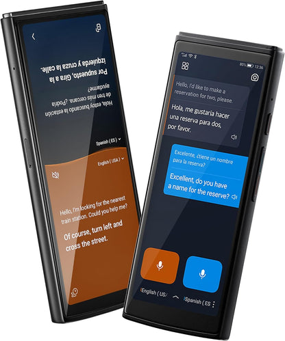 AI Language Translator Device — 60 Languages, Real-Time Split-Screen & Two-Way Instant Voice Translation, 18 Offline Packs, 2-Year Global Data for K-12 Education, Business, Travel