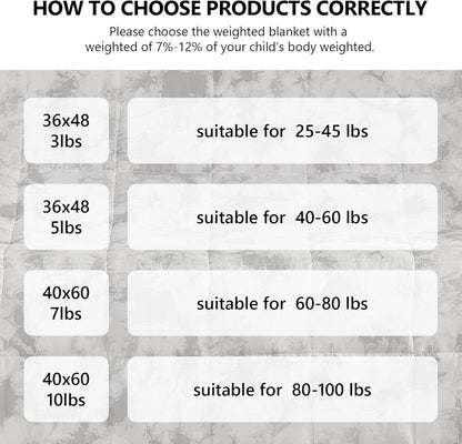 L'AGRATY Weighted Blanket - 40"x60" 10lbs Breathable Microfiber Material with Glass Beads Small Blanket for All-Season Summer Fall Winter Soft