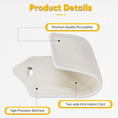 Travelambo Luggage Tags for Suitcases Faux Leather Privacy Protection 6 Pack Bag Tags Travel Accessories Essential, Ivory