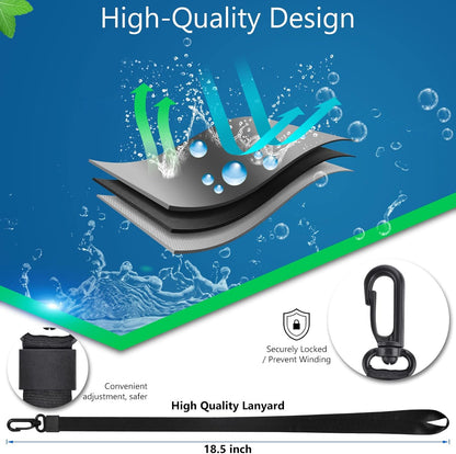 Universal Waterproof Phone Pouch-Waterproof Phone Case for iPhone 15 14 13 12 Pro Max XS Plus Galaxy S24+ S23 Up to 7",IPX8 Waterproof Cellphone Dry Bag Beach Vacation Cruise Ship Essentials-2 Pack