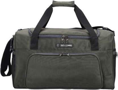 Large Sports Duffle Bag 20 inch for Travel Gym as Shoulder Bag and Hand Carry - Gray
